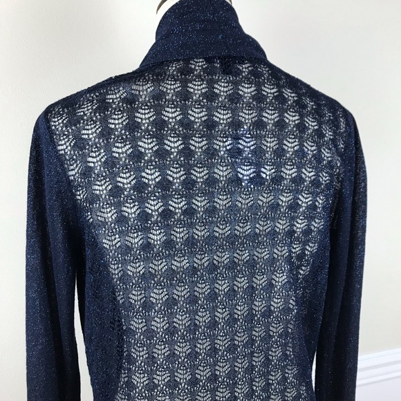 The Limited | Navy Blue Sparkly Cardigan - Picture 4 of 7